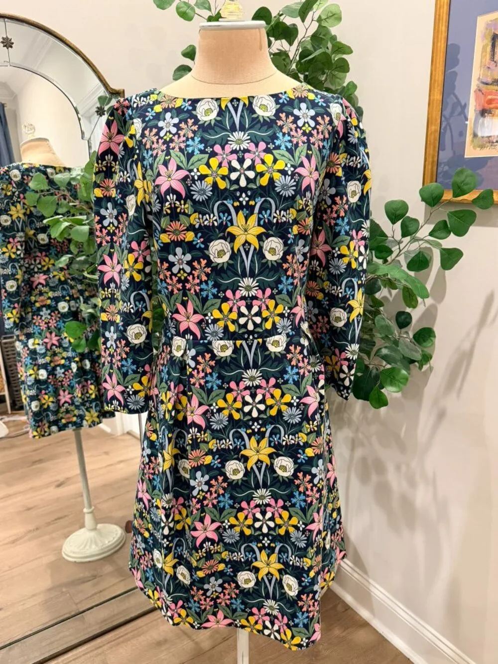 NWT Boden Jersey Floral Dress 12 - Picture 1 of 6